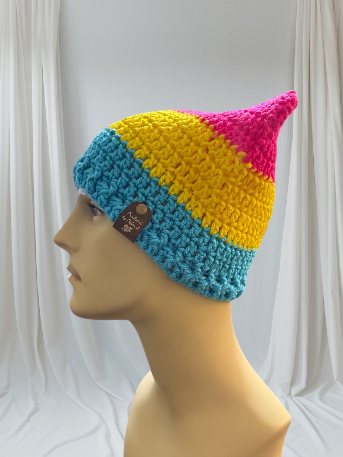 Kitty Cat Ear Striped Beanie