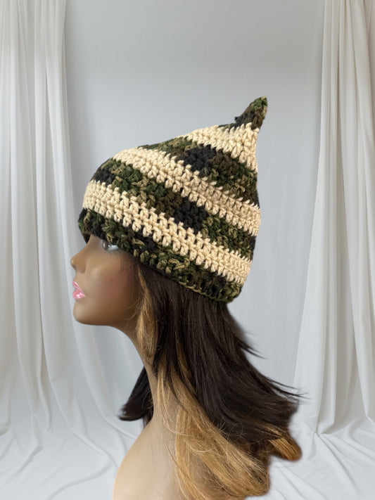 Kitty Cat Ear Striped Beanie