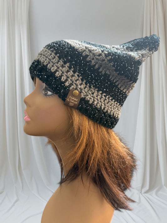 Kitty Cat Ear Striped Beanie