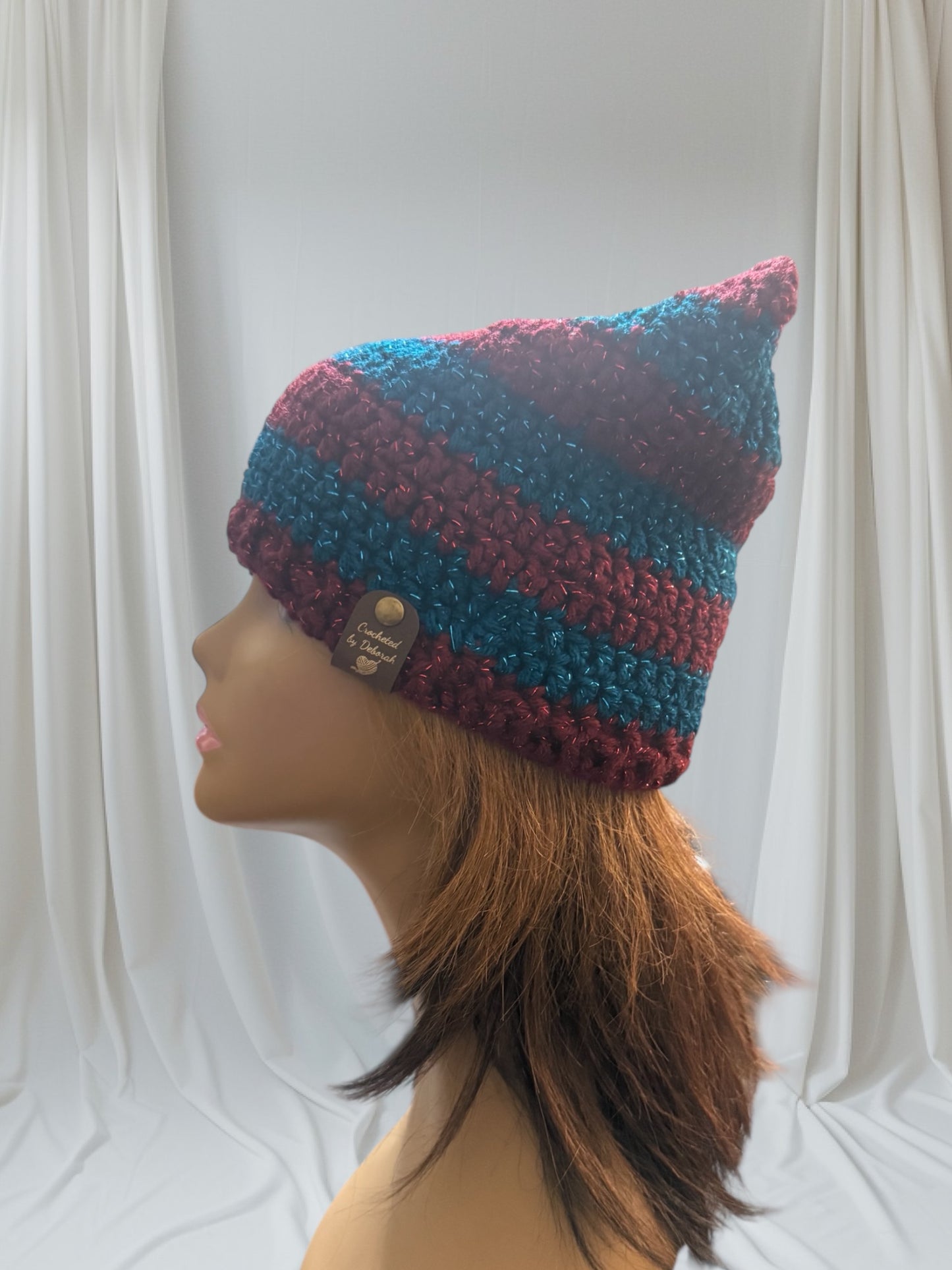 Kitty Cat Ear Striped Beanie