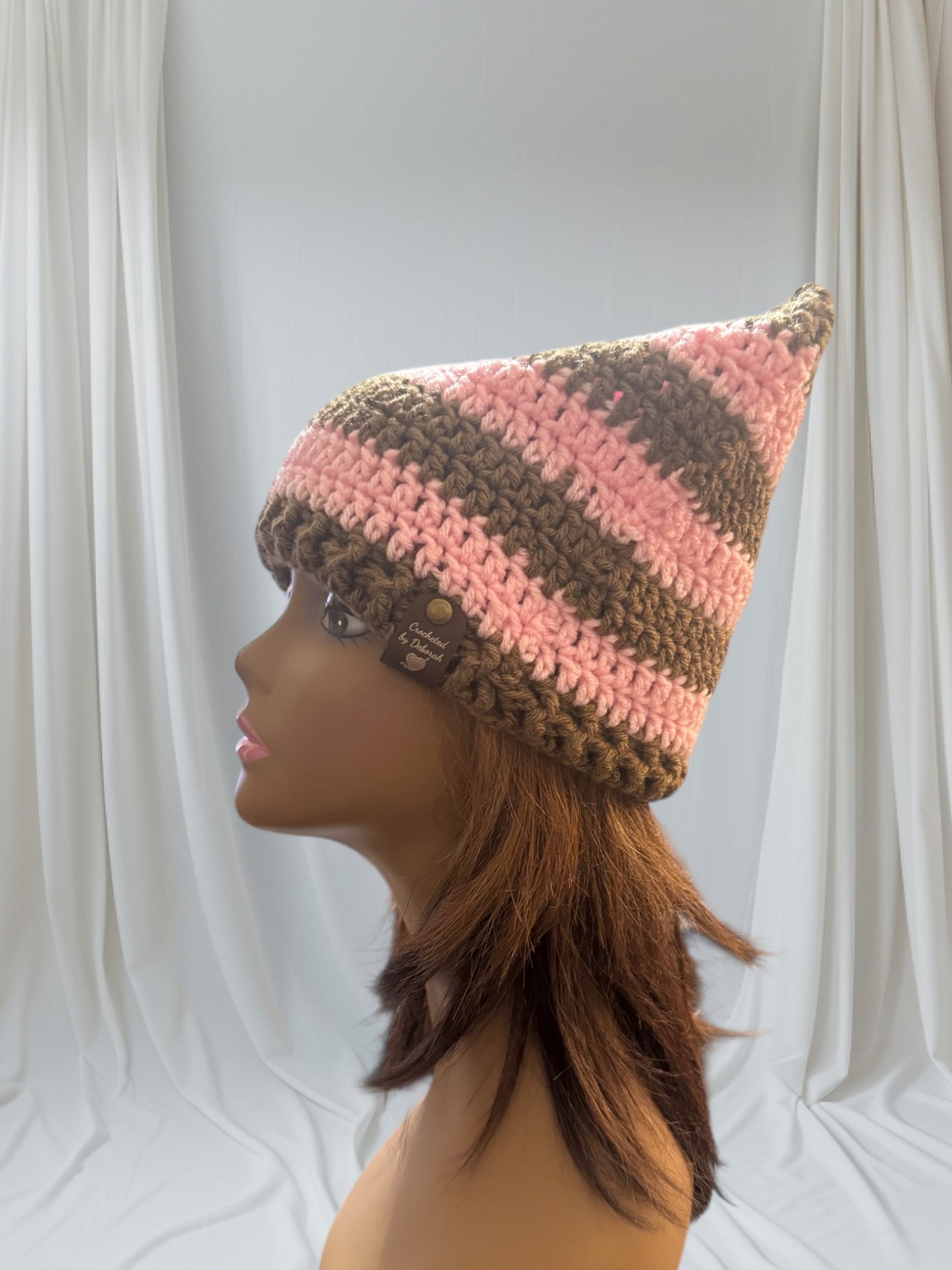 Kitty Cat Ear Striped Beanie