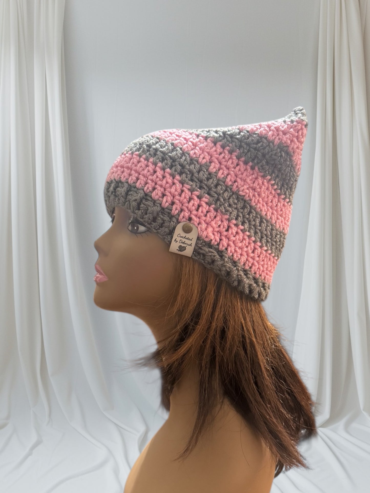 Kitty Cat Ear Striped Beanie