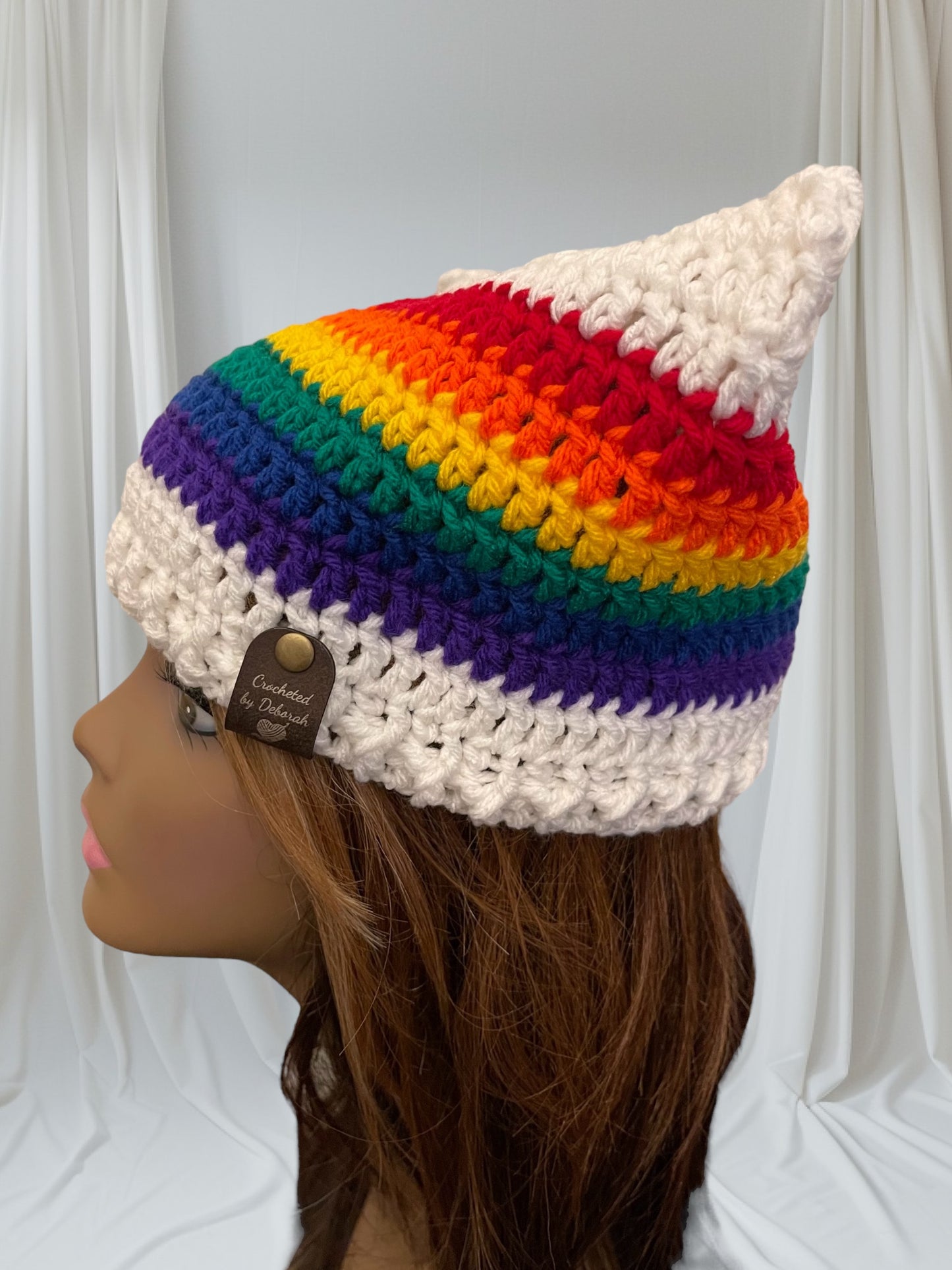Kitty Cat Ear Striped Beanie