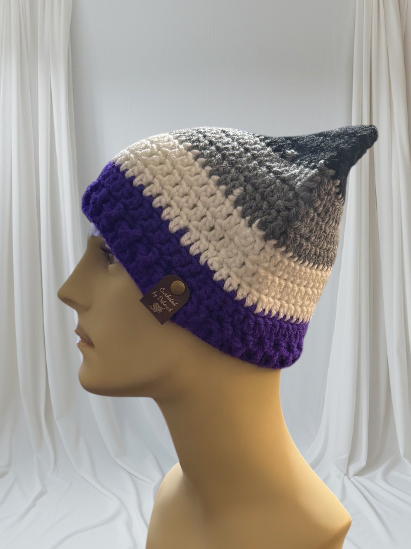 Kitty Cat Ear Striped Beanie