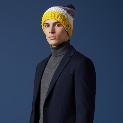 Kitty Cat Ear Striped Beanie