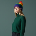 Kitty Cat Ear Striped Beanie