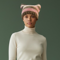 Kitty Cat Ear Striped Beanie